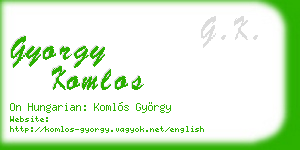 gyorgy komlos business card